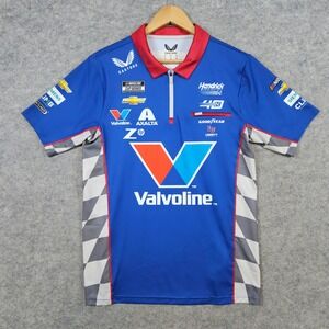 Castore Hendrick‎ Motorsports 1/4 Zip Polo Jersey Size S NASCAR Valvoline Chevy